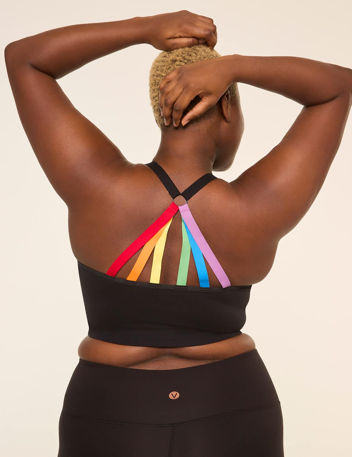 low-impact seamless strappy-back sports bra