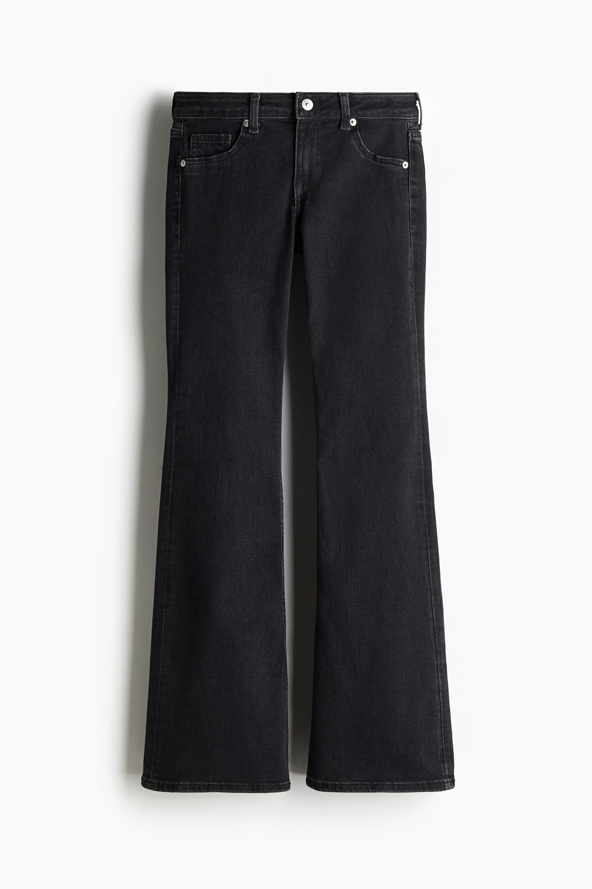 low rise flared leg jeans