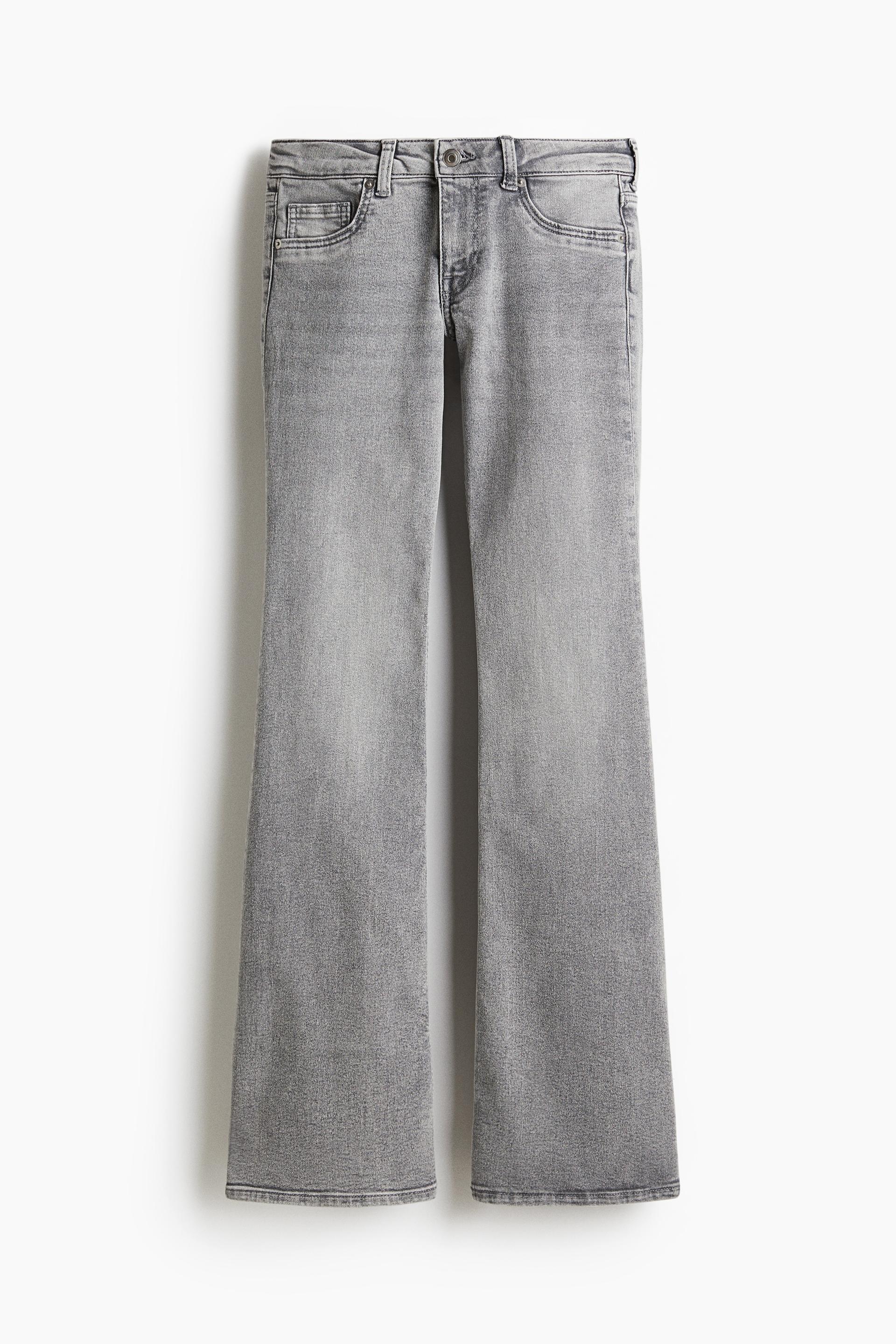 low rise flared leg jeans