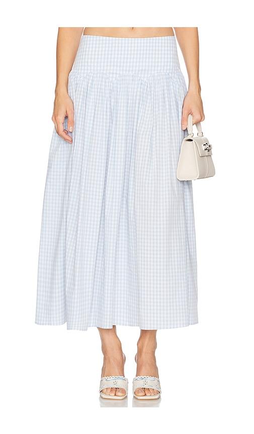 lpa brigette midi skirt in baby blue. - size l (also in s, m, xl)
