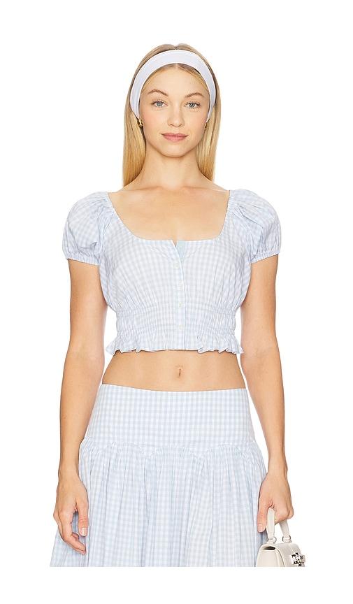 lpa brigette top in baby blue. - size l (also in s, m, xl)