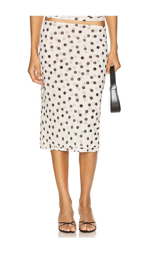 lpa carla skirt in white,black. - size l (also in s, xxs, xs, m)