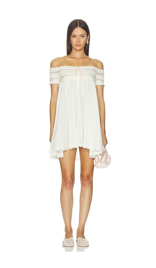 lpa cassia mini dress in cream. - size m (also in xxs)