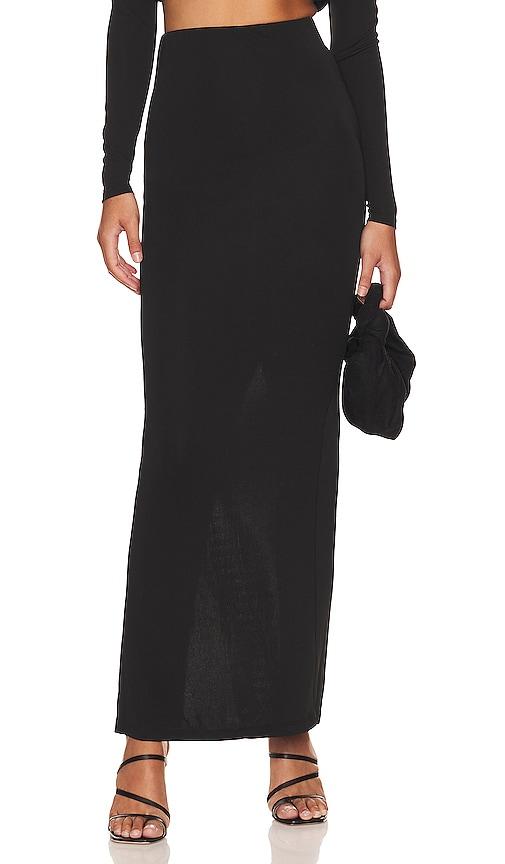 lpa cedella column maxi skirt in black. - size m (also in s)
