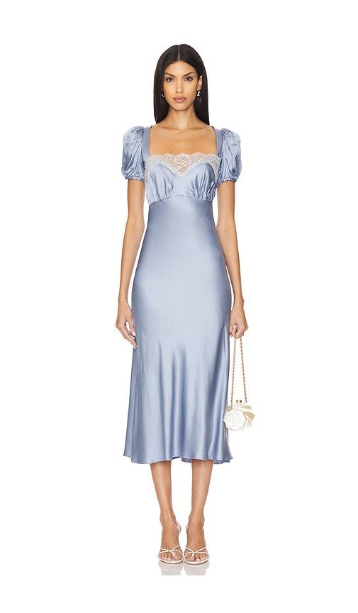 lpa celeste midi dress in slate. - size m (also in s, xl)