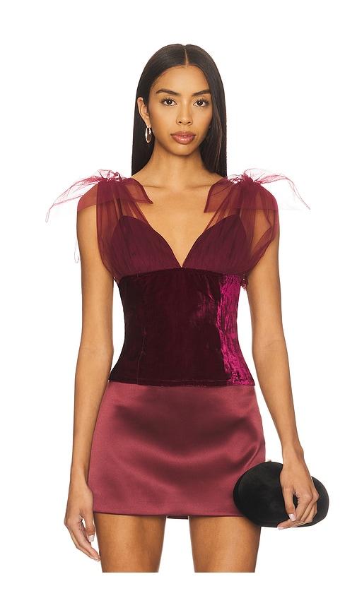 lpa emery top in burgundy. - size m (also in xxs, s)