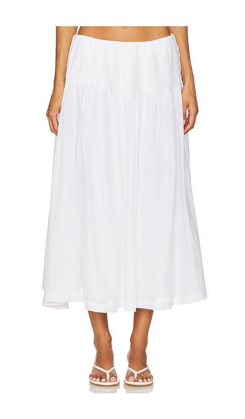 lpa emmy midi skirt in white. - size l (also in m, xl)