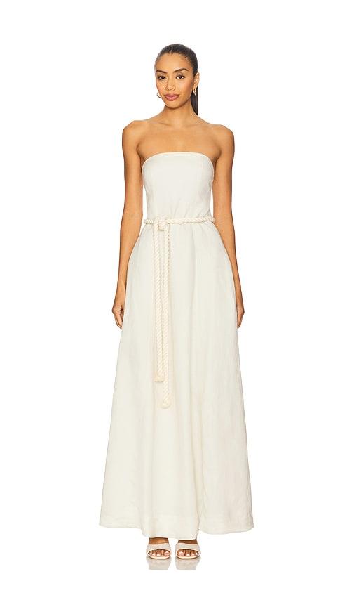 lpa everli maxi dress in neutral. - size m (also in s)
