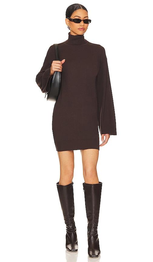 lpa fallon sweater dress in chocolate. - size m (also in xs, s)