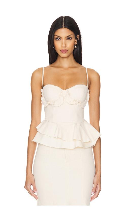 lpa freya top in cream. - size m (also in s, xs, xl)