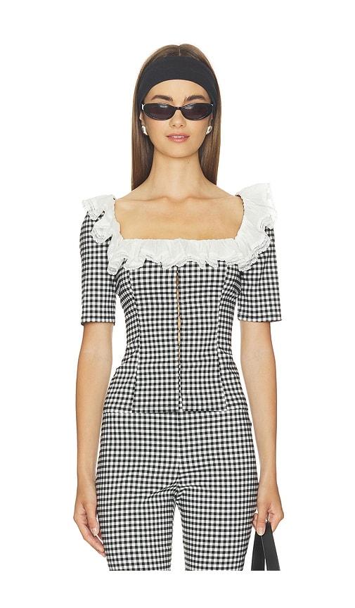 lpa gigi top in black & white. - size m (also in xs, s)