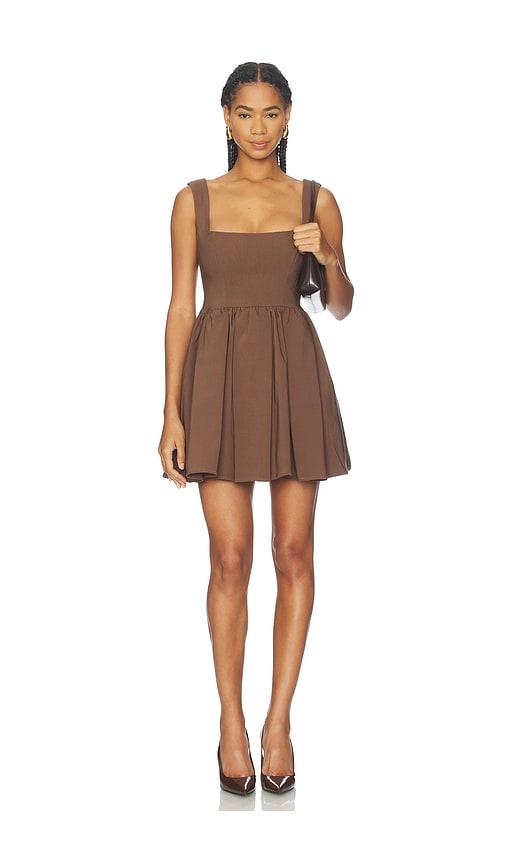 lpa giovanna mini dress in brown. - size s (also in xs, xxs)