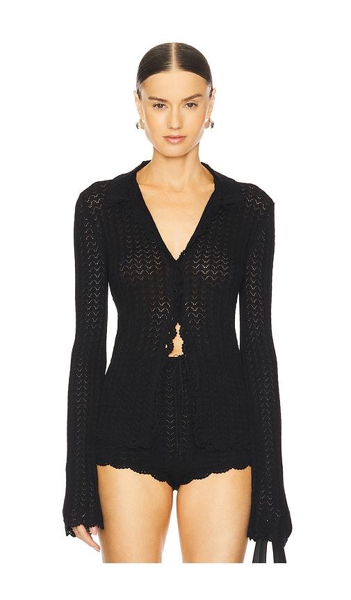 lpa hana cardigan in black. - size m (also in xs)
