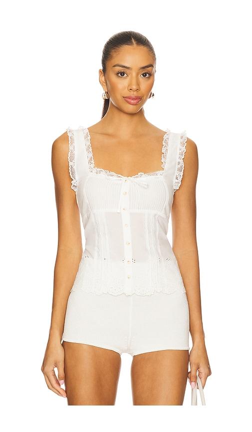 lpa janelle top in white. - size l (also in m, s, xl, xs, xxs)