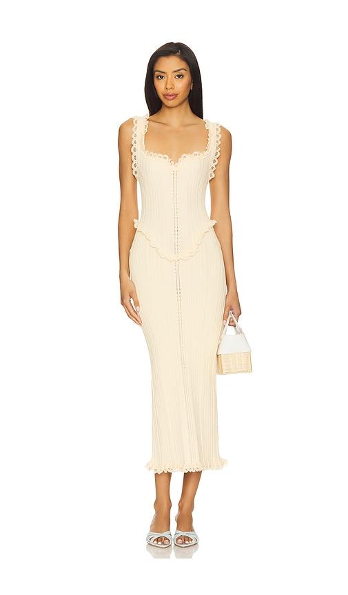 lpa kathy sweetheart dress in lemon. - size l (also in m)