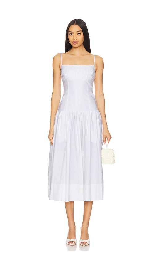 lpa katya midi dress in white. - size l (also in xs, s, m, xl)