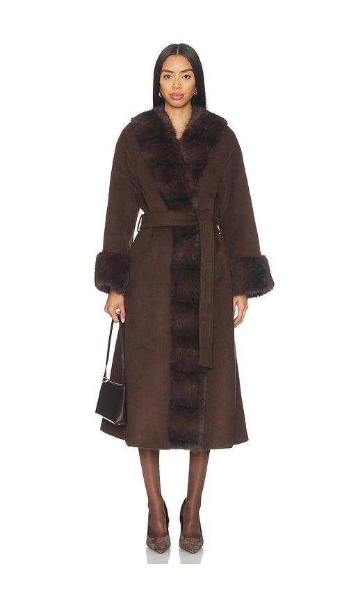 lpa mara coat in chocolate. - size m (also in xl)