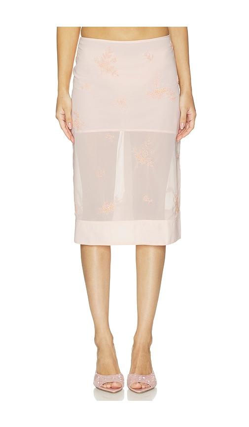 lpa marisel midi skirt in pink. - size l (also in xs, s, m)