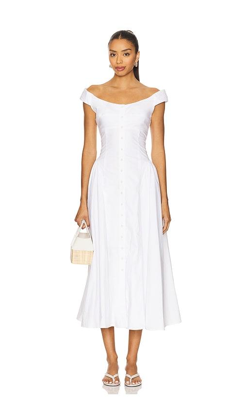 lpa mira midi dress in white. - size m (also in s)