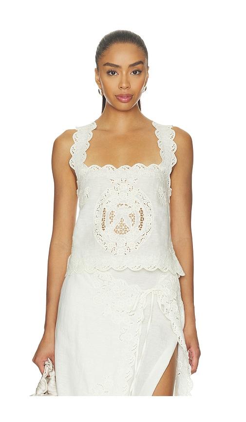 lpa ophelia top in ivory. - size l (also in xs)