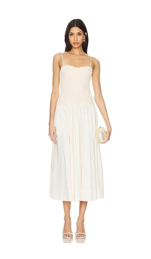 lpa stacci midi dress in neutral. - size l (also in s, m, xl)