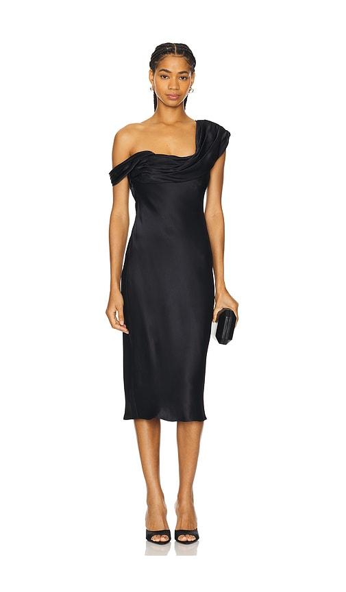 lpa vania midi dress in black. - size s (also in xs)