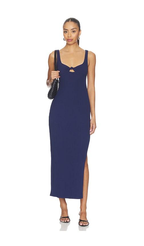 lspace alexis dress in navy. - size l (also in s, xs, m, xl)