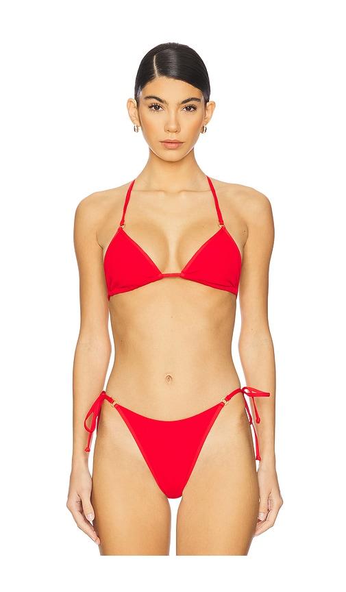lspace banning bikini top in red. - size s (also in xs)