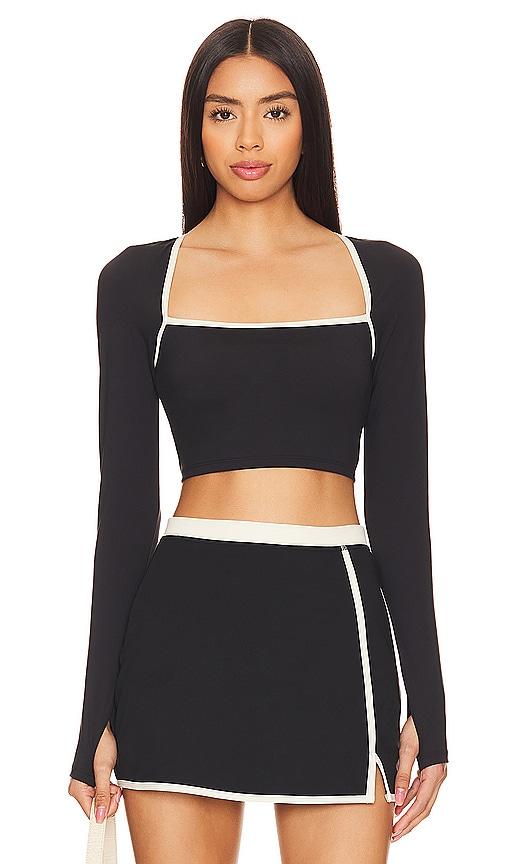lspace campbell top in black. - size l (also in xl)