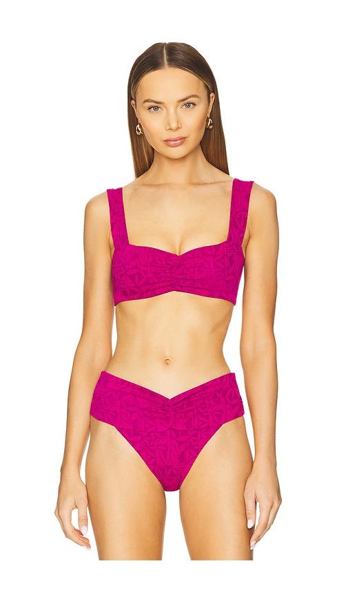 lspace eco marlee bikini top in purple. - size s (also in xs)