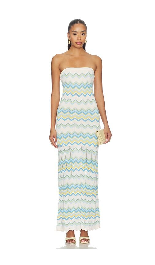 lspace hallie maxi dress in blue. - size l (also in m)