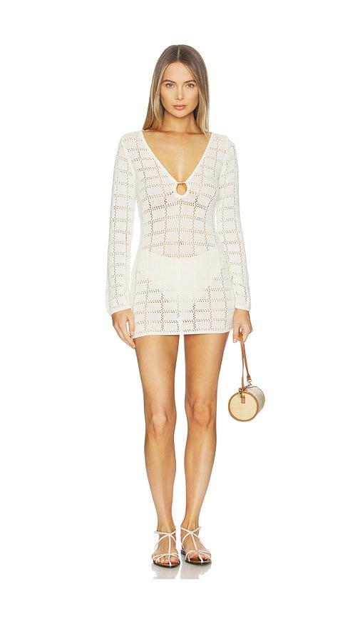 lspace jessa mini dress in cream. - size l (also in s, xs, m, xl)