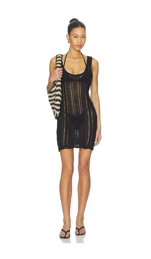 lspace kairi cover up in black. - size l (also in s, xs, m, xl)