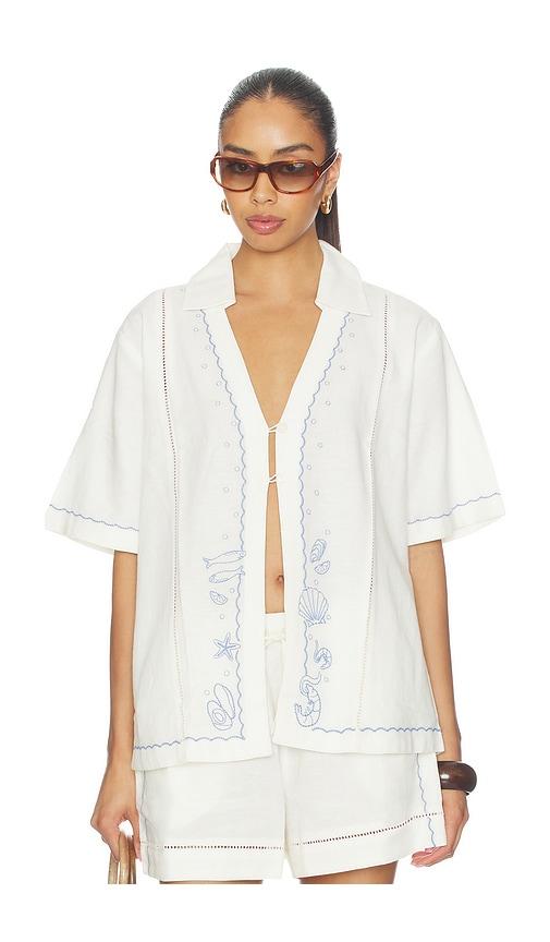 lspace la mer shirt in cream. - size l (also in s, xs, m, xl)