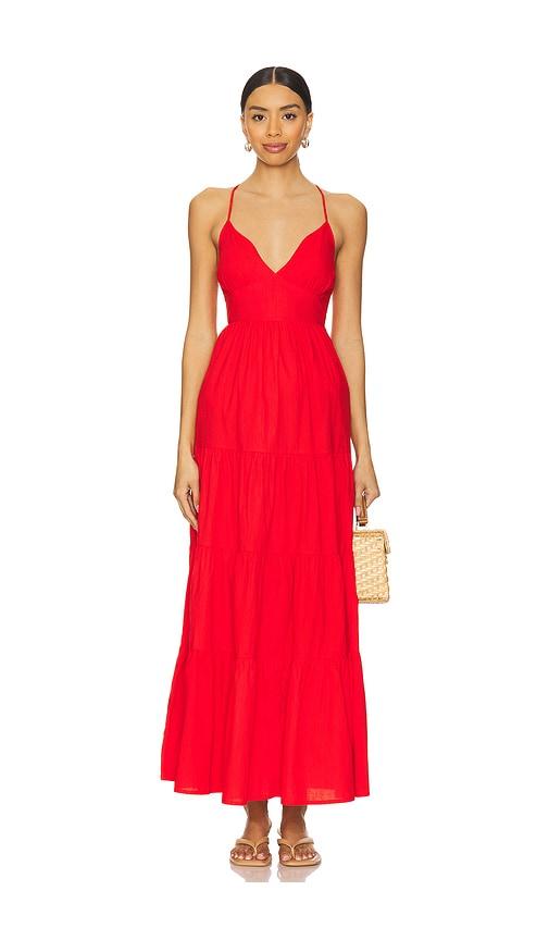 lspace laina dress in red. - size l (also in xl)