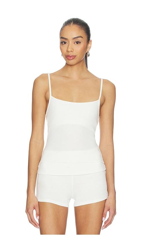 lspace leigh tank top in cream. - size l (also in s, xs, m, xl)