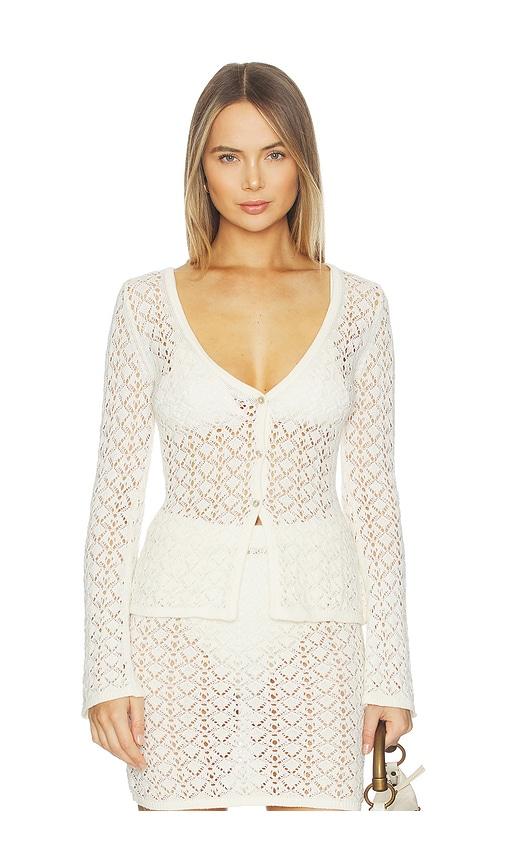 lspace nova top in cream. - size l (also in m, s, xl, xs)