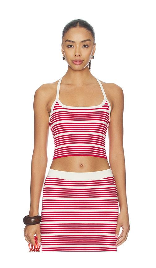 lspace positano top in red. - size l (also in s, m, xl)