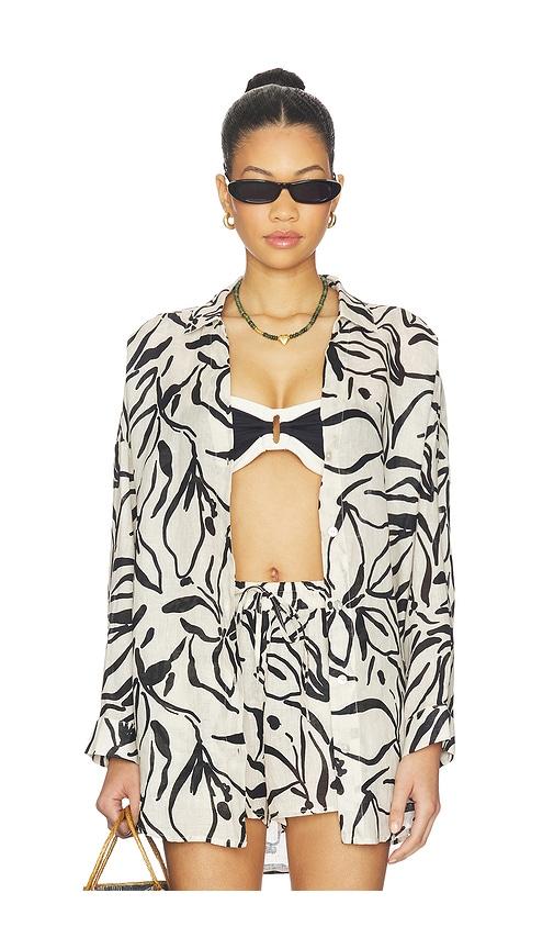 lspace rio tunic top in black,white. - size m/l (also in xs/s, xl)