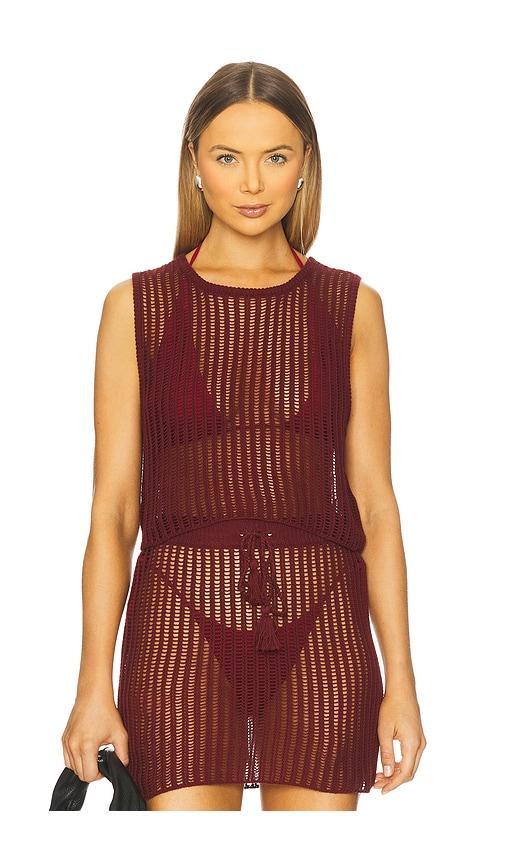 lspace sander top in brown. - size s (also in xs)