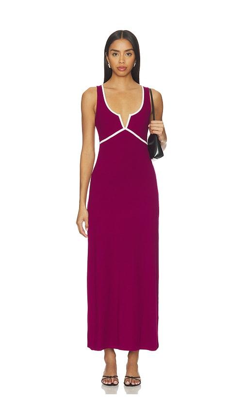 lspace sayge maxi dress in mauve. - size l (also in s, xs, m)