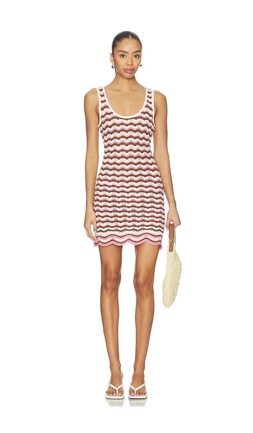 lspace sunchaser dress in pink,brown. - size l (also in xl)