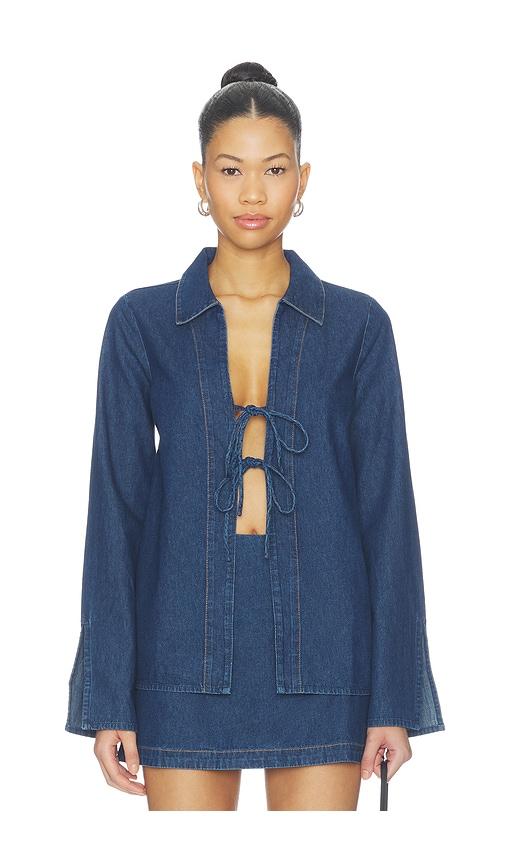 lspace venice shirt in blue. - size l (also in s, xs, m)