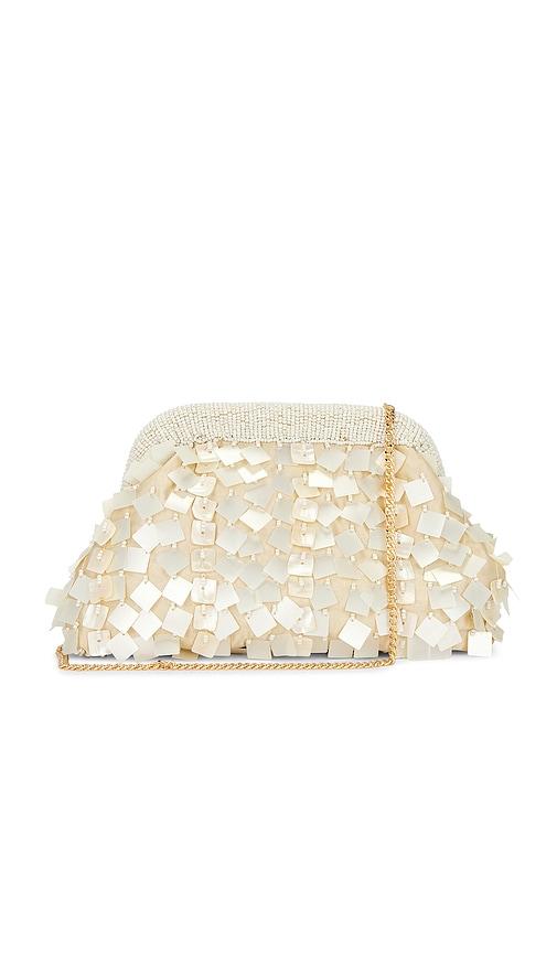 lspace vienna clutch in cream.