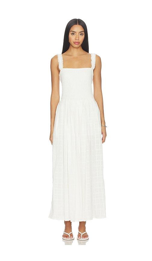 lspace wren maxi dress in white. - size l (also in s, xs, m)