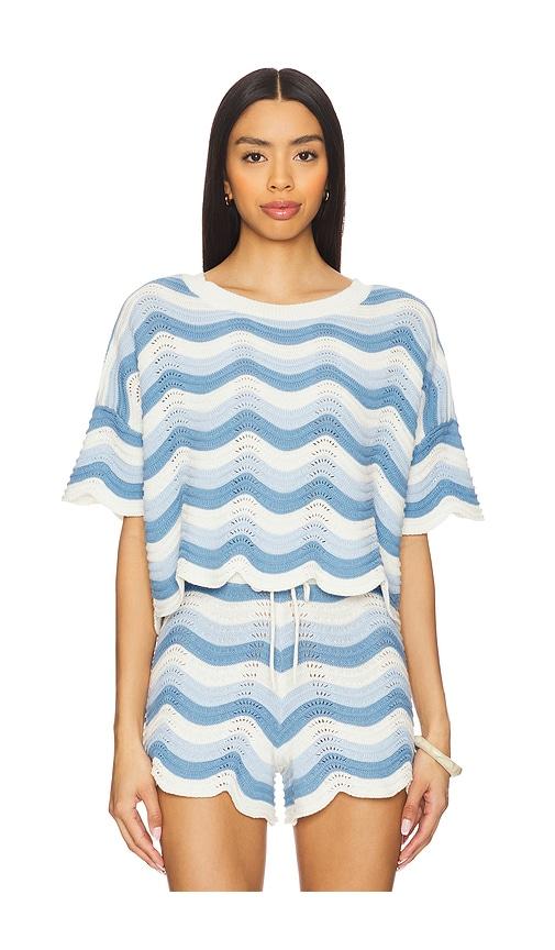 lspace x revolve make waves top in blue. - size l (also in xs, s, m, xl)