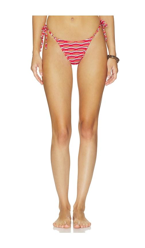 lspace x salty blonde banning bikini bottom in orange. - size l (also in m)