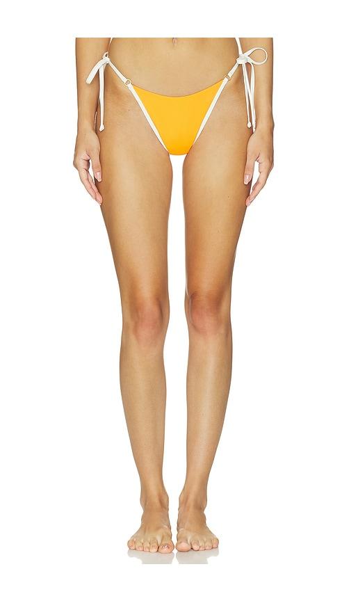 lspace x salty blonde banning bikini bottom in orange. - size l (also in m)