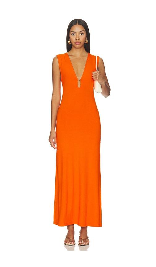 lspace yuki maxi dress in red. - size l (also in s, xs, m)