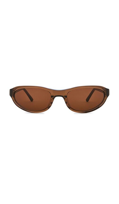 lu goldie naomi sunglasses in brown.